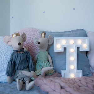 Carta de marquesina de madera, Luz nocturna, Interior de la habitación para niños, Regalo de baby shower, Carta independiente, Decoración de pared, Carta de madera