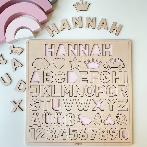 Das Deutsche alphabet, Germany alphabet, Wooden Alphabet Puzzle, Learning Alphabet, Gift For Kids, ABC puzzle, Wooden toys, Personalized ABC