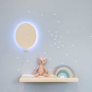 Night light for nursery, Wooden night light, Balloon lamp, Kids bedroom light, Kids bedroom light, Housebed accesories, Nursery night light