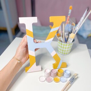 DIY Brief Malerei Set, Holzbuchstaben, DIY Holz, Geschenk für Kinder, Buchstaben basteln, Geschenke für Kinder, Personalisiertes Geschenk für Kinder