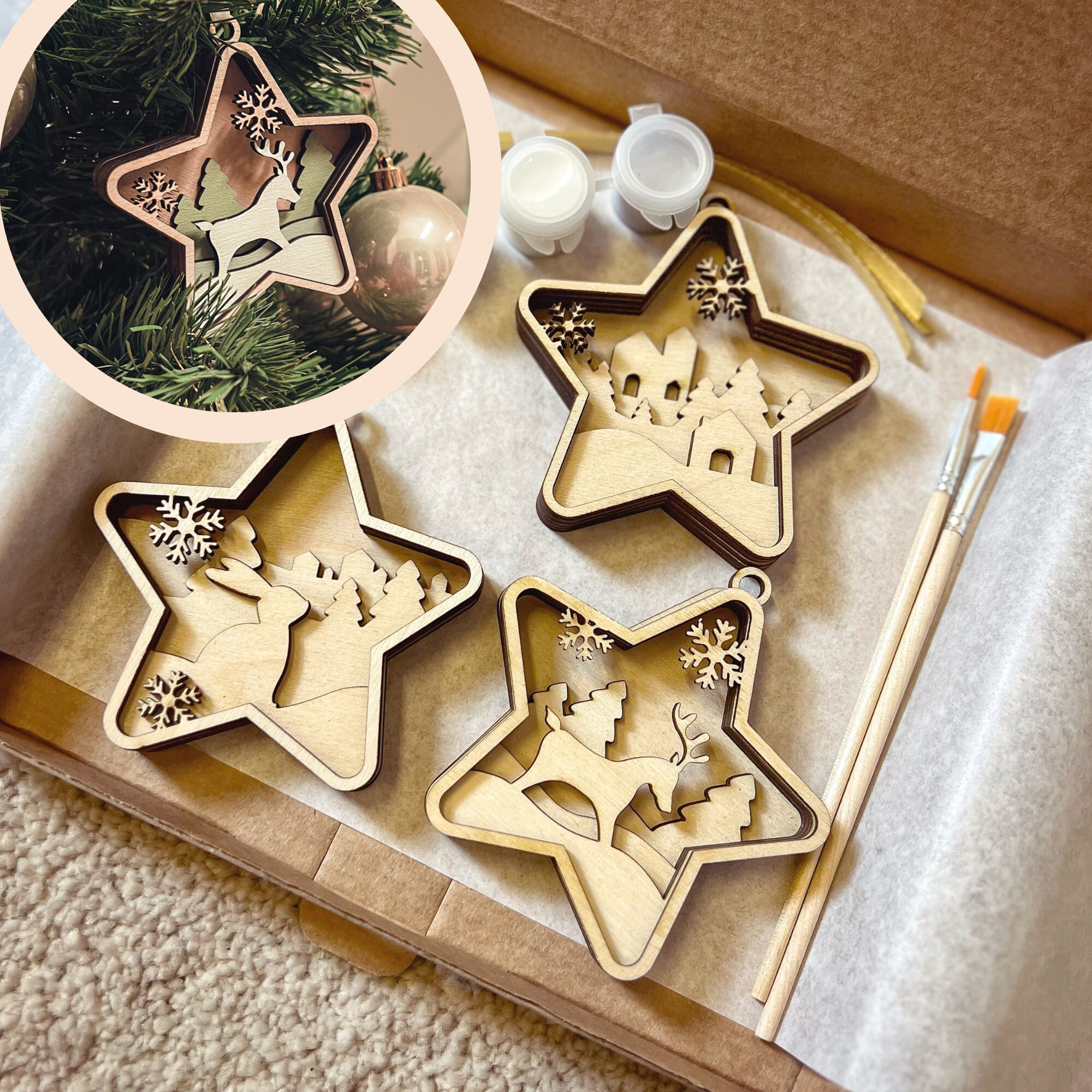 SERIE 3 DECORAZIONI NATALE - Nives Albini Ferramenta Giocattoli Casalinghi