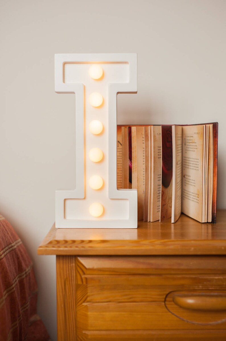 I Light up Letter Modern Home Nursery Interior Decor White Etsy UK
