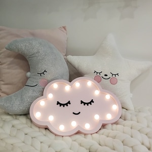 Cloud night light, Wooden lamp, Nursery wall lamp, Wall decor, Cloud design, Night light lamp, Toddler lights, Babyshower gift, Nursery lamp