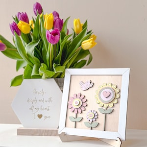 DIY-knutselset Moederdag | Gepersonaliseerd cadeau voor moeder | Handgemaakte kunstset | Creatief omacadeau | Houten woondecoratie