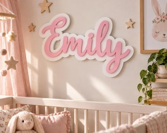 Personalized Wooden Name Sign | Cut Nursery Decor