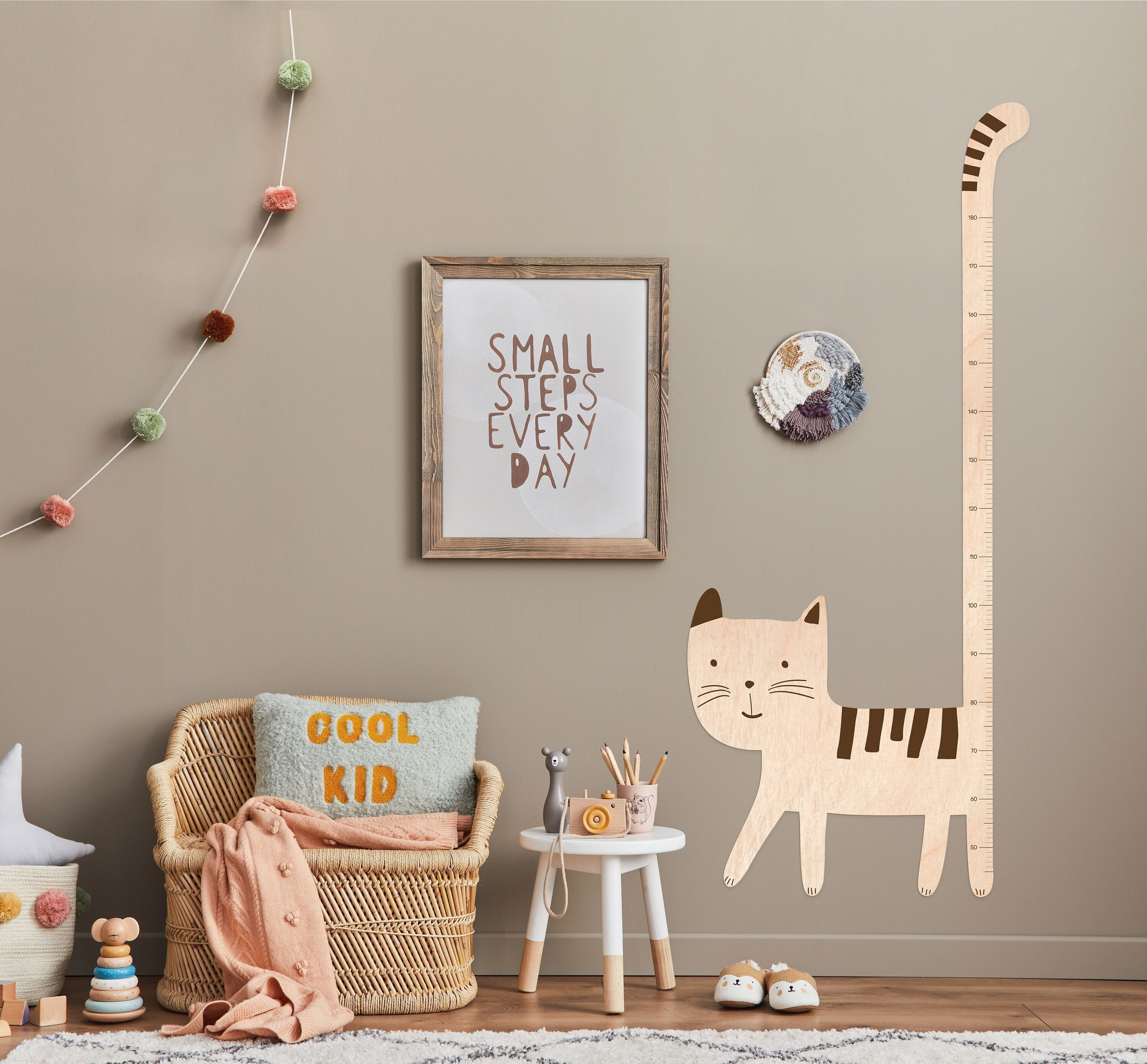 LoveNite Kids Growth Chart - Butterfly Design Wooden Frame Canvas Ruler, 79x7.9 Inches, Height Measurement Wall Decoration - View #9