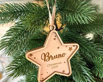 Personalized Wooden Christmas Ornaments, Custom Christmas tree Decor, a special Gift for Xmas