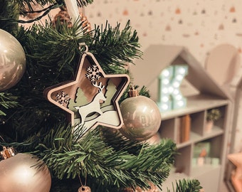 DIY Wooden Star Christmas Ornament Kit: Family Holiday Craft