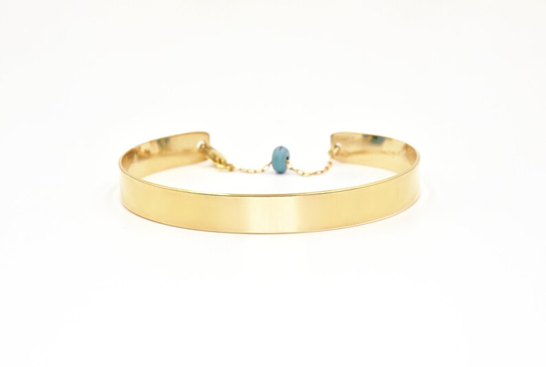 Gold Bangle Cuff Chain Bangle Bracelet Gold Chain Cuff Etsy