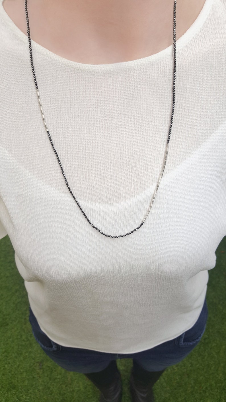 Hematite Bead Bracelet Layering Jewelry Seed Bead Bracelet Etsy