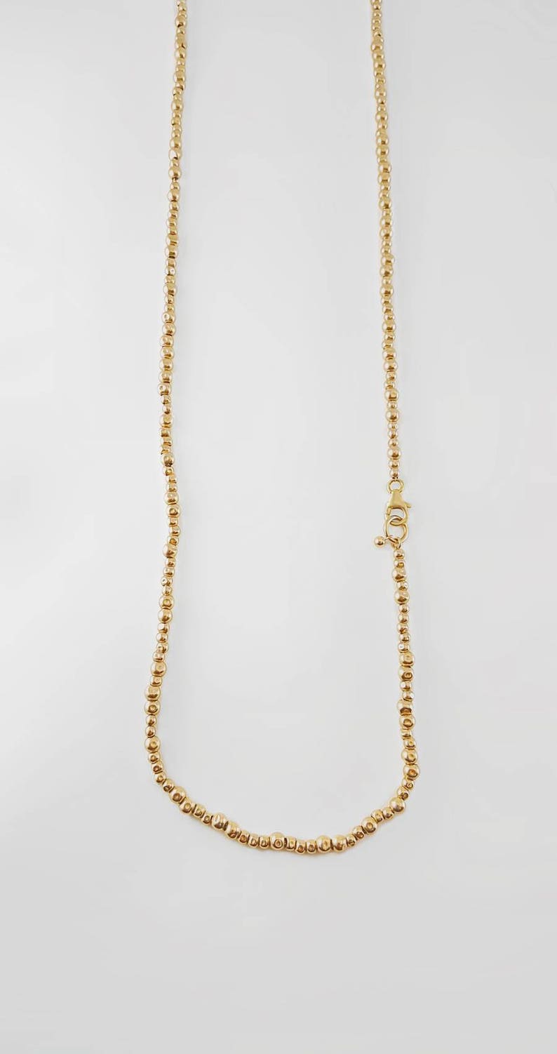 14K Gold filled Gold beaded long necklace Gold stackable bracelets Statement gold bracelets Gold bohemian bracelet Gold beaded bracelet