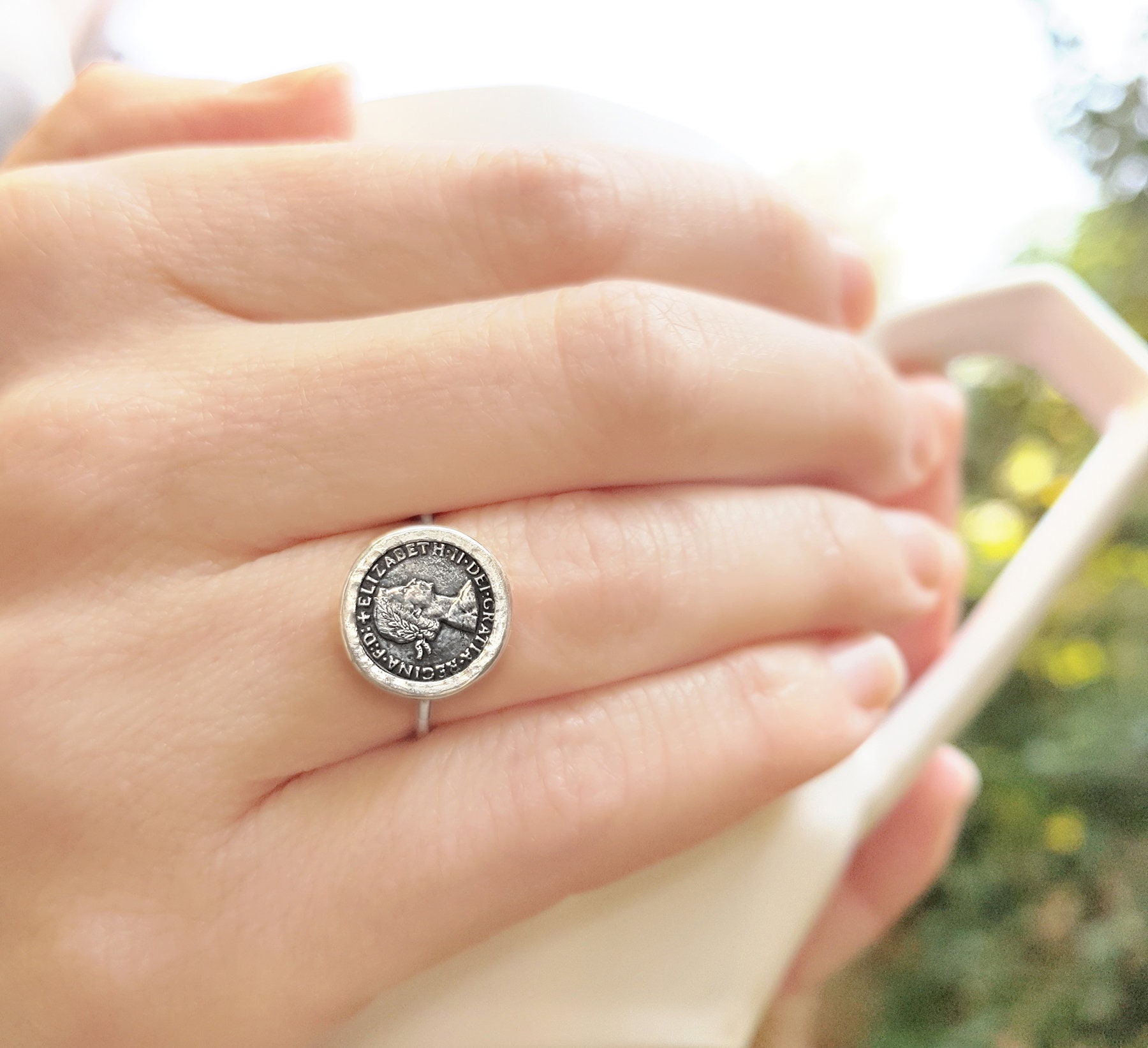 Royal Coin Ring Elizabeth II Coin Ring Dainty Coin Ring - Etsy