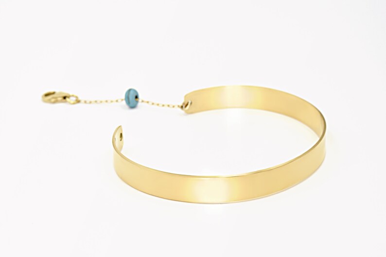 Gold Bangle Cuff Chain Bangle Bracelet Gold Chain Cuff Etsy