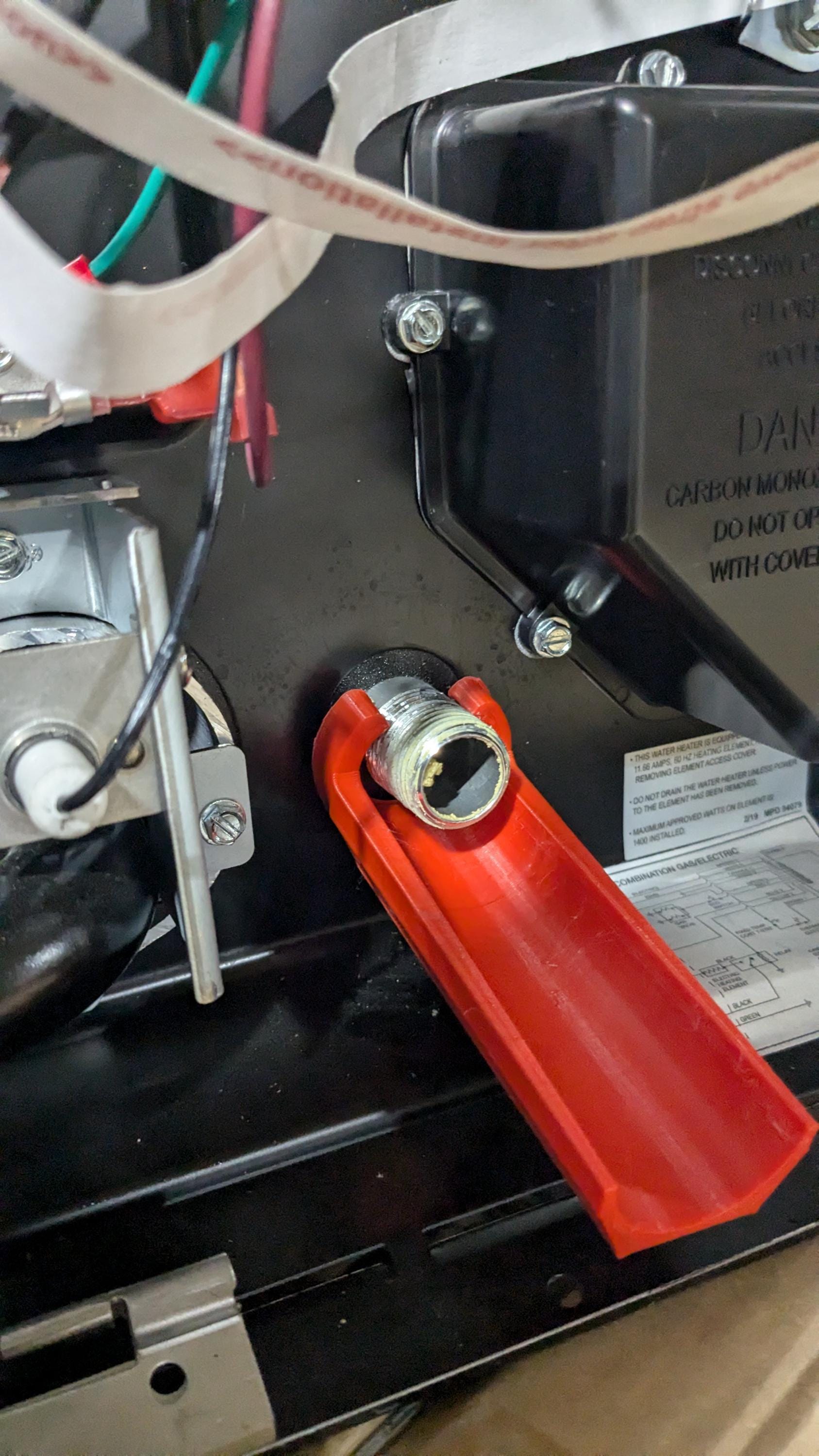 RV Hot water heater funnel for the Domestic system.