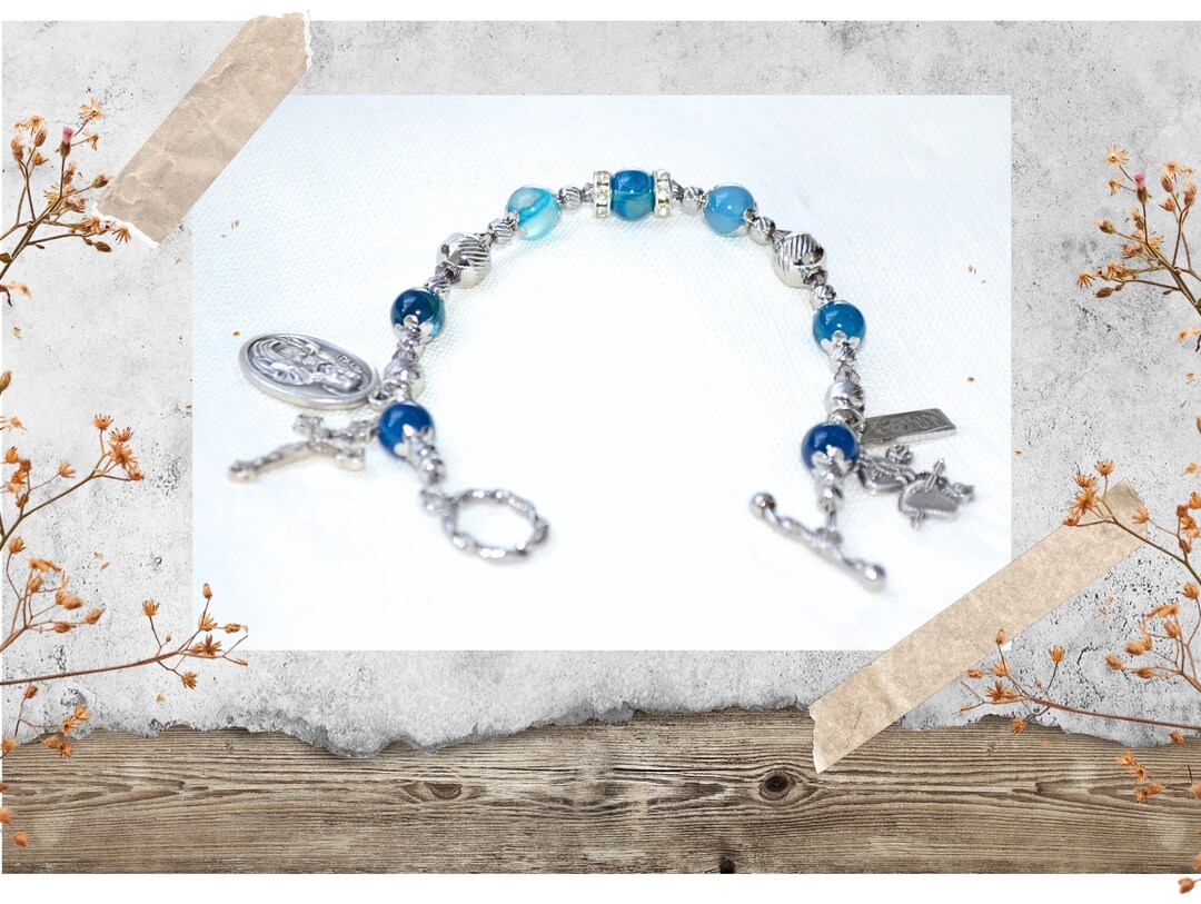 Sacred Heart of Jesus, Immaculate Heart of Mary Rosary Bracelet in ...
