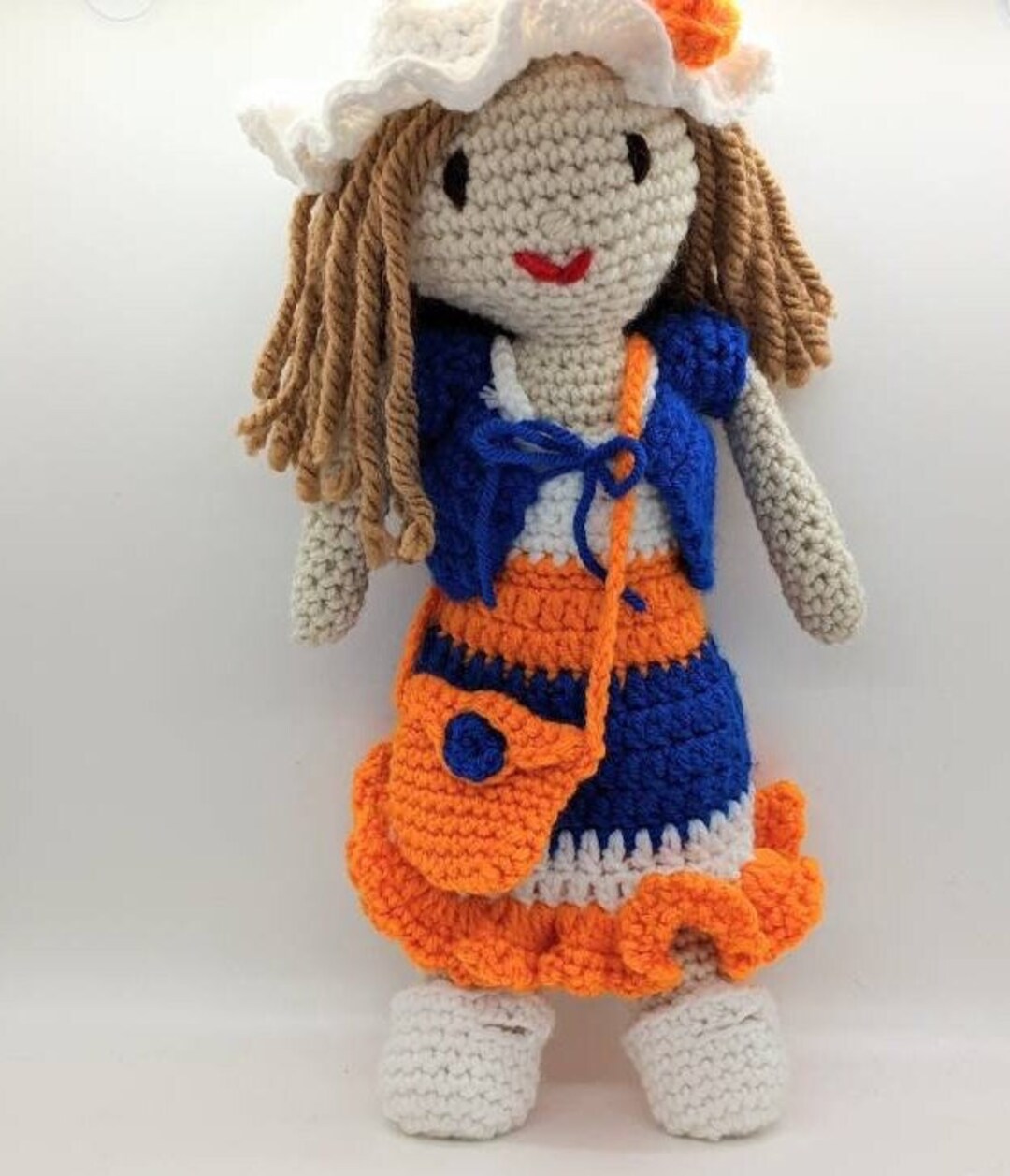 Soft Doll, Crochet Amigurumi Doll, Yarn Doll, DAD Doll, Crochet Hat