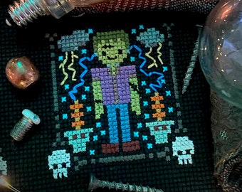 Frankenstein's Monster Cross Stitch Pattern