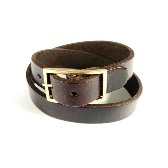 Flatiron 23 leather double wrap cuff bracelet - image 3