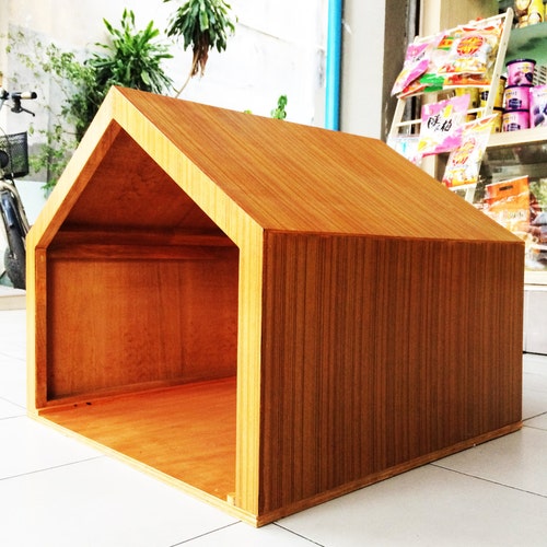 Handcrafted WOOD Cat & Dog House/Pet Shelter(Modern Style), Indoor Cabin, Comfort order Kennel, Natural Wood Pet Cage, 100-600-mm, 4-24-inch Width