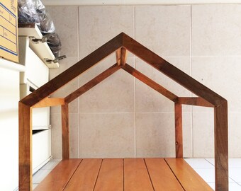 Handcrafted WOOD Cat & Dog House/Pet Shelter(Modern Frame), Indoor Cabin, Comfort Kennel, Natural Wood Pet Cage, 200-1015-mm,8-40-inch Width