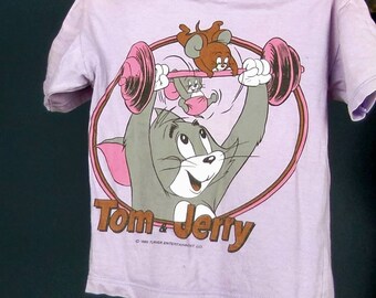 Tom and Jerry 2-piece Toddler Girl/Boy Letter Print Black Tee and Pants Set
