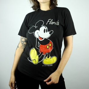 Vintage Mickey Mouse Shirt Size M, Florida T-Shirt, 80er 90er Cartoon TV Tee