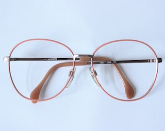 Vintage Marwitz Frame, Original 70s Designer Glasses, Deadstock Eyewear, 6597 1858 135, Silver Brown Red Bronze Eyeglasses, 57 15 D03