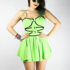 slim fit dress slacks Ashley Lauren 11520 Size 6 Neon Green Prom Dress Crystal main image 1