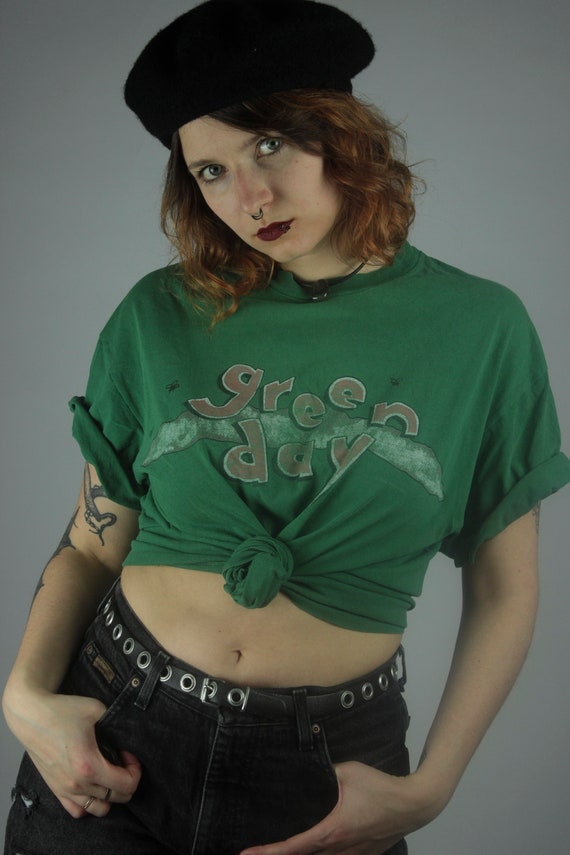 Vintage Green Day Green Shirt Dookie 1995 Bandshirt Rare 90s Punk Shirt Grunge Music
