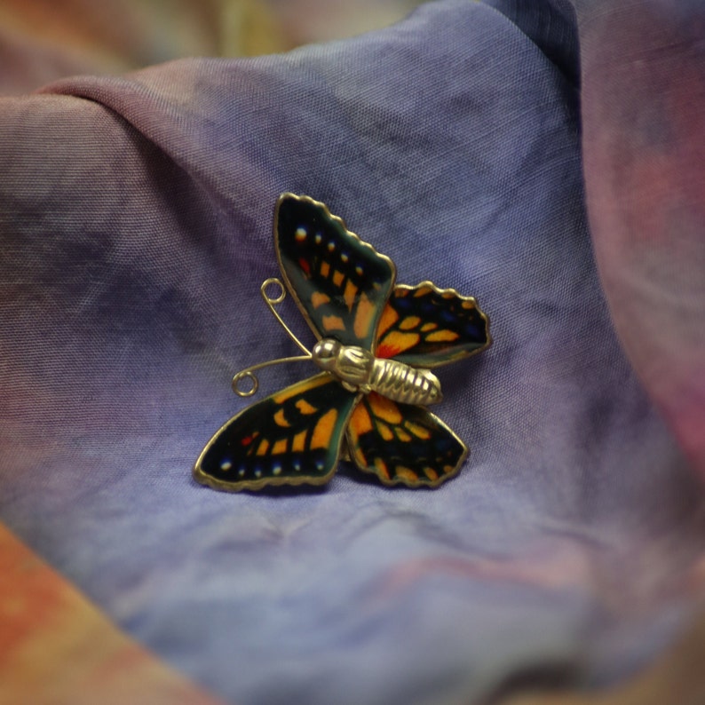 Vintage Schmetterling Libelle Glitzer Broschen, Bunter Emaille Pin, Insekten Anstecknadel, Tier Brosche Bunt Gold Small Butterfly