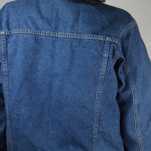 Vintage Denim Jacket Colorful Rhinestones, Embellished Blue Denim Jacket Rivets, 80s 90s image 10