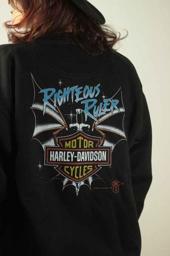 Vintage 1987 Harley Davidson Sweater, 80s Harley D