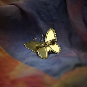 Vintage Schmetterling Libelle Glitzer Broschen, Bunter Emaille Pin, Insekten Anstecknadel, Tier Brosche Bunt Gold Bild 10