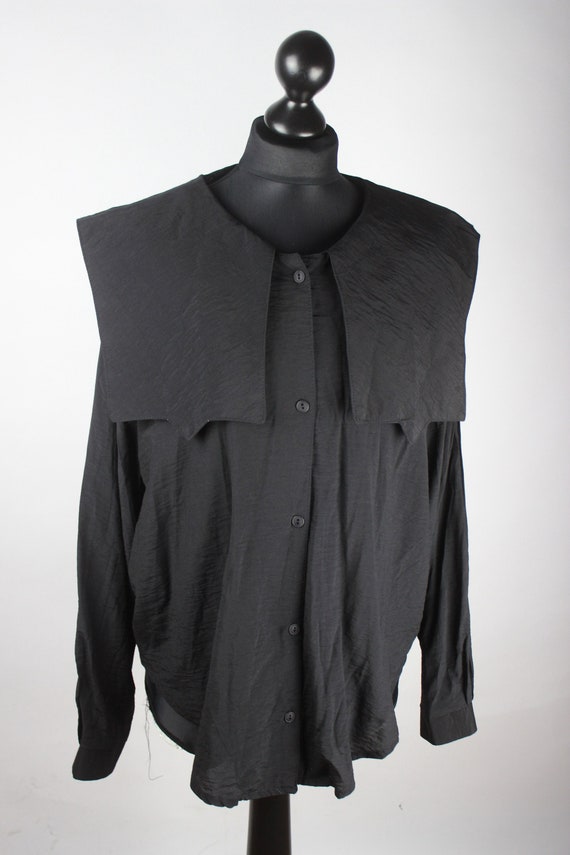 超目玉特価品 SHEER BIG BLOUSE COLLAR Tシャツ/カットソー(半袖/袖なし)