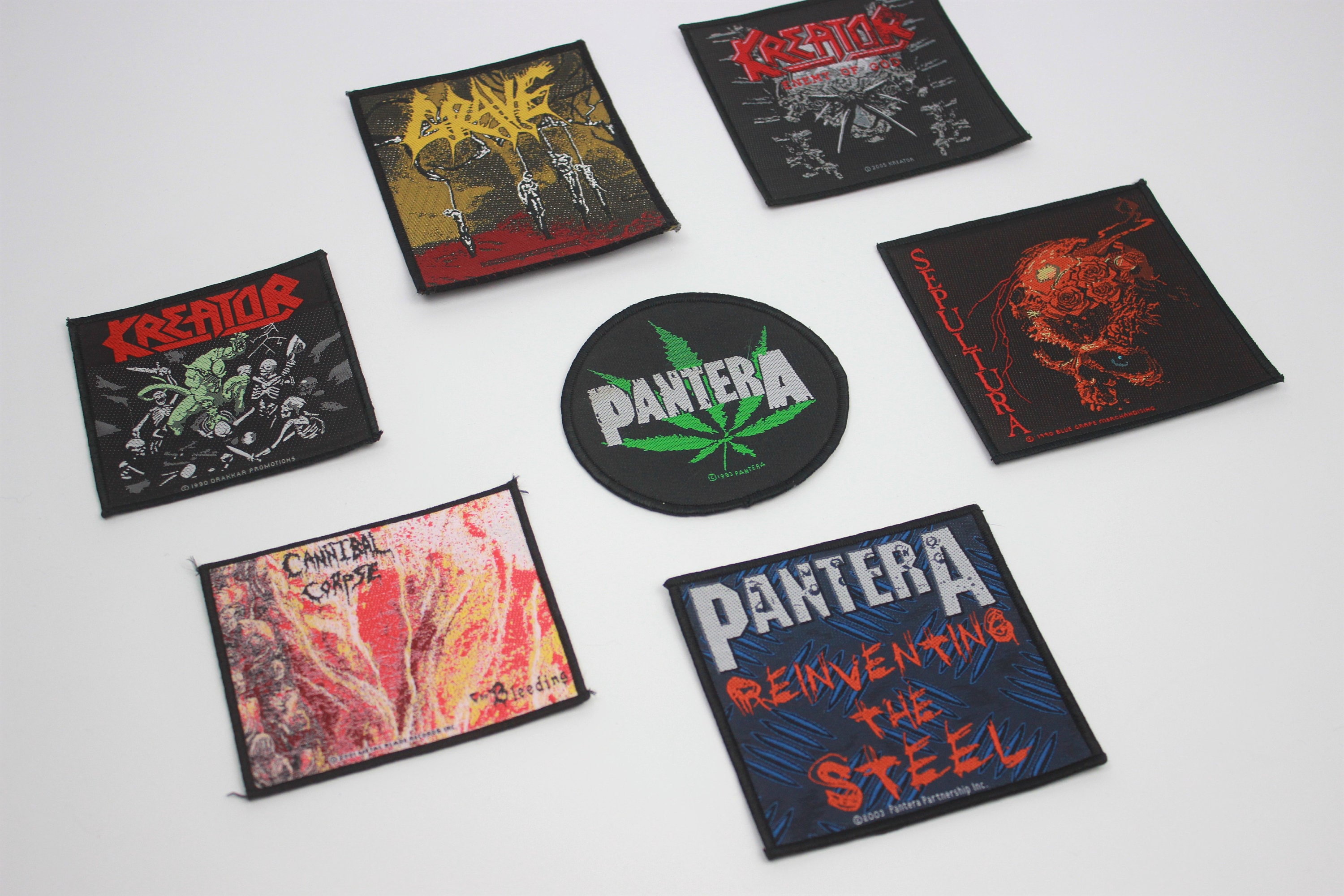 Vintage Metal Patches, 90s 00s Death Doom Thrash Black Nu Metal