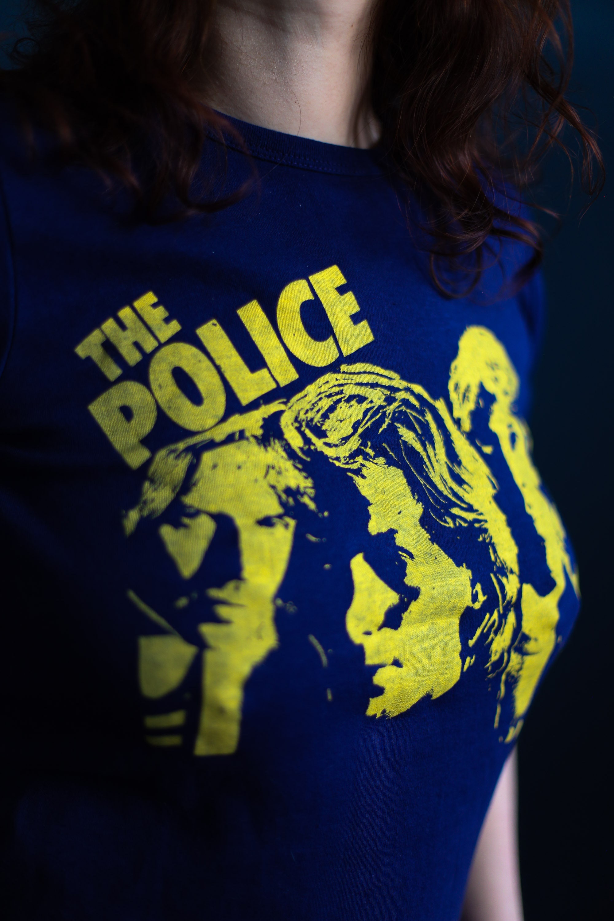 Vintage THE POLICE Shirt, Blue Unisex T-shirt, Original 80s