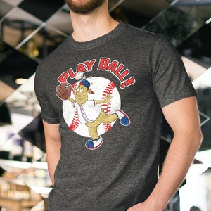 Braves Baseball - Play Ball ! Baseball Mascot - Adult Short-Sleeve Unisex T-Shirt