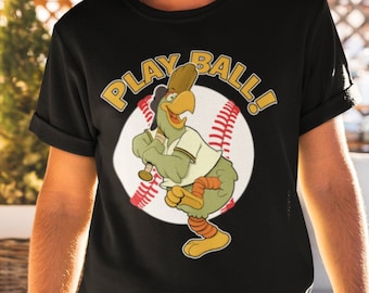 Pittsburgh Pirates Baseball T Shirt - Play Ball ! Baseball Parrot Mascot- Audlt Short-Sleeve Unisex T-Shirt