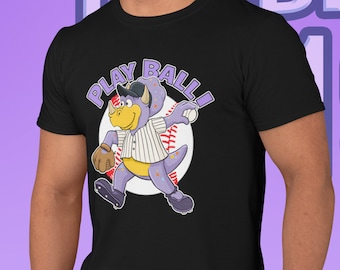 Rockies Baseball Mascot Dinger ADULT T Shirt