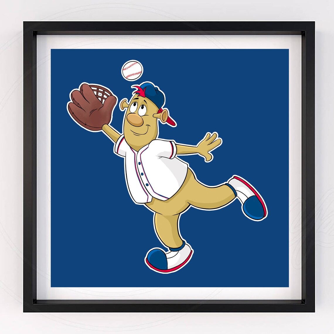 Atlanta Braves Baseball Mascot Blooper Print Room Decoration Etsy