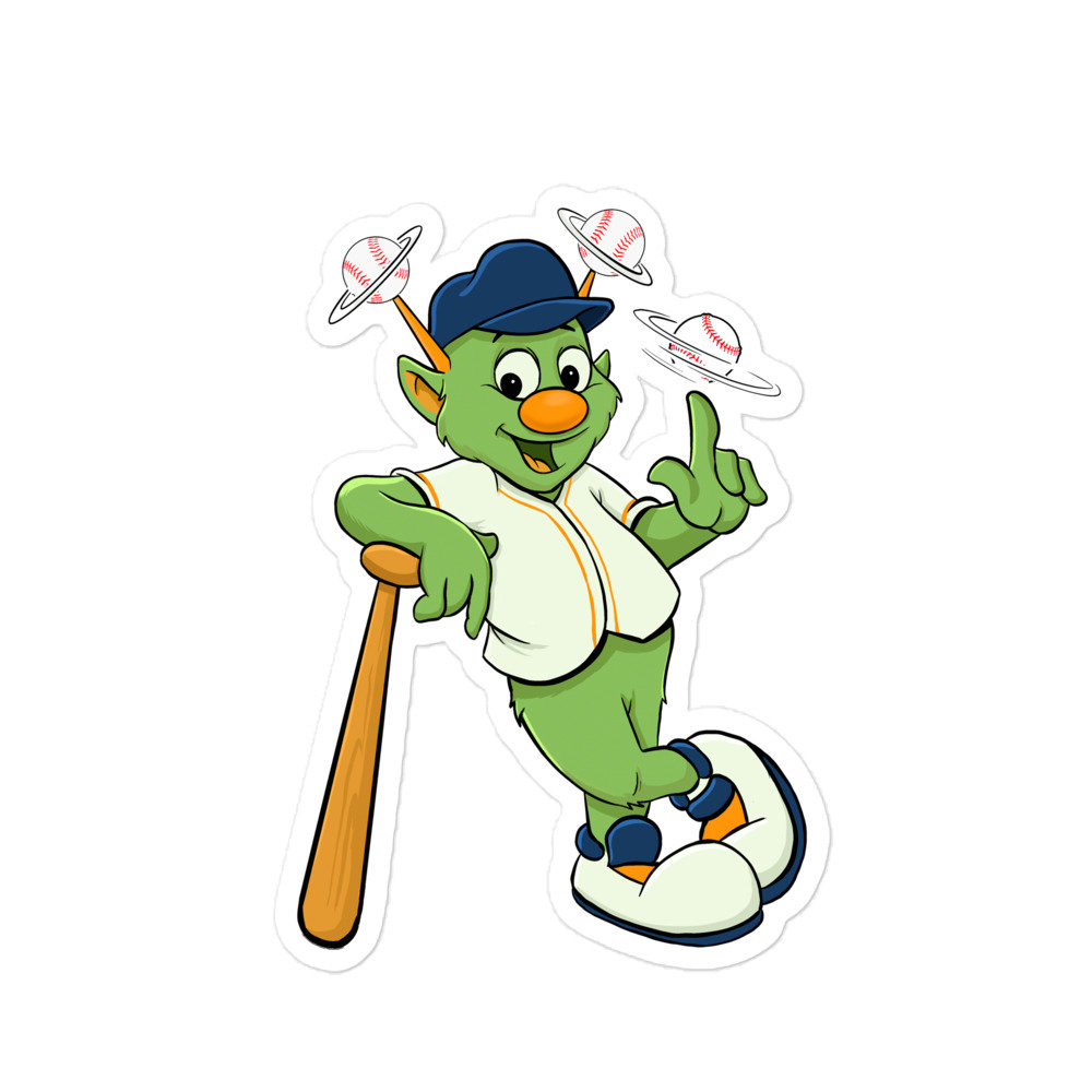 Astros Mascot Orbit Bubblefree Sticker Etsy
