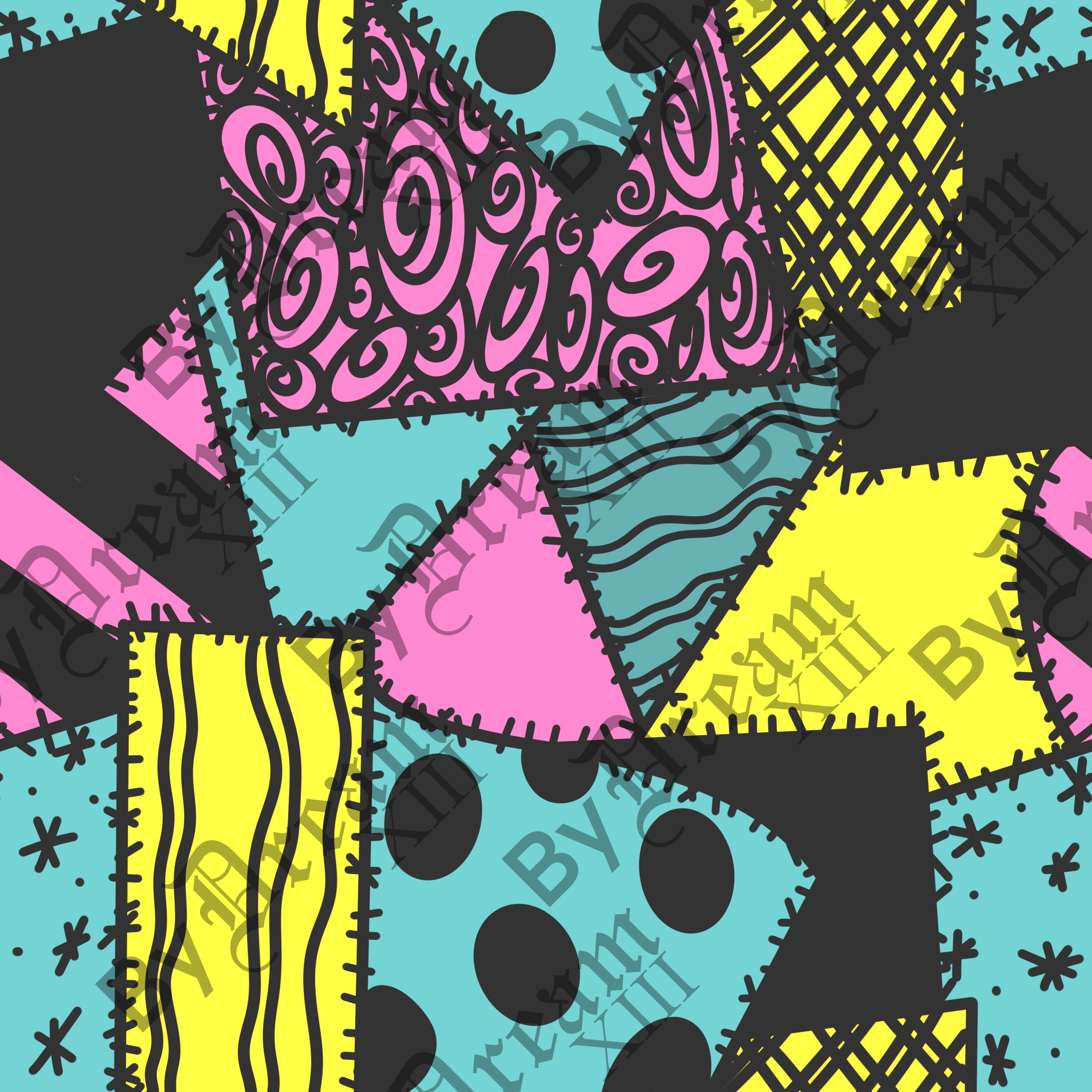 nightmare before christmas sally dress fabric 3 Shades Sally Fabric Bright Nightmare | Seamless Design | Digital Paper |  Halloween