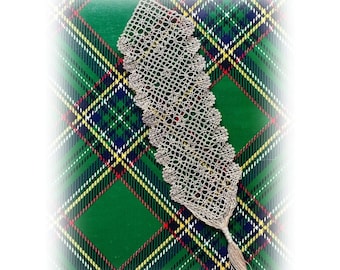 Bruce- Bobbin Lace Bookmark Pattern with guidelines