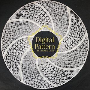 Turbine Bobbin Lace Pattern with Guidelines