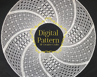 Turbine Bobbin Lace Pattern with Guidelines