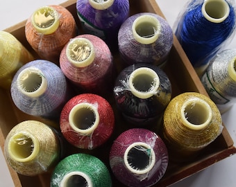 Metallic Embroidery Machine Thread - used for Lacemaking