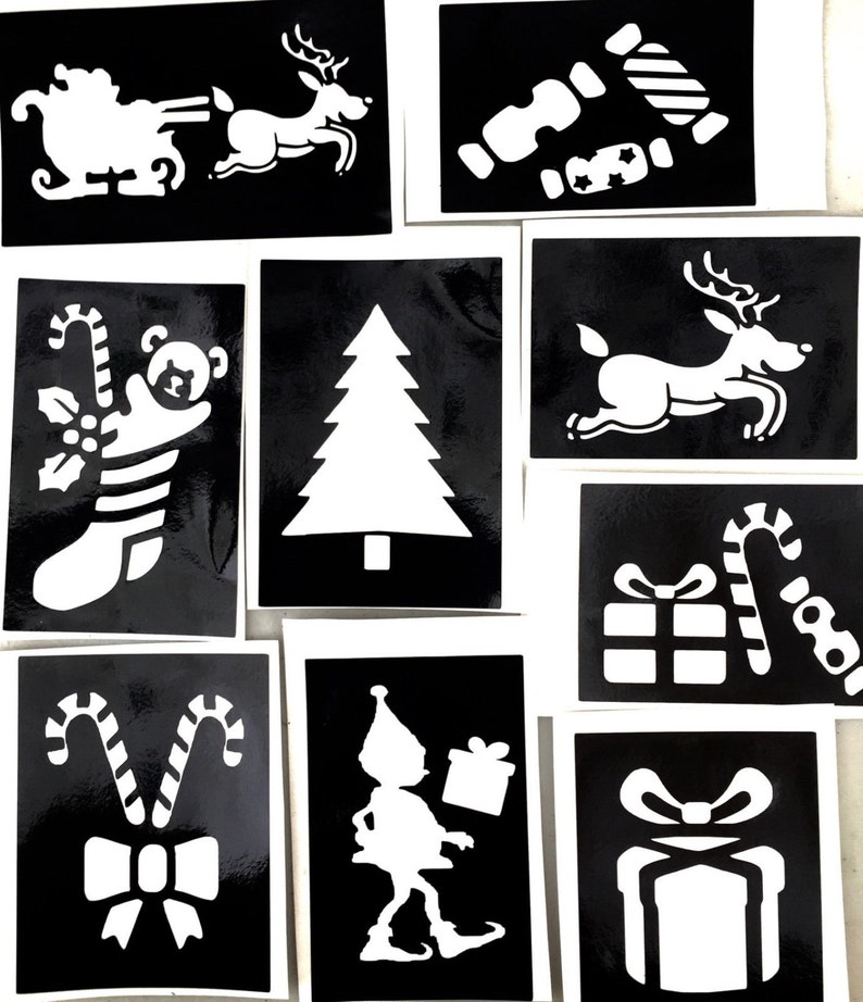 Glitter Tattoo Stencils Christmas Pack Professional Quality 3 Etsy UK