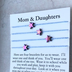 MOM and Daughter Bracelets First Day Of School, Mommy and Me Bracelet Set of 4, mom and kids bracelet, mom and son bracelet set, best seller