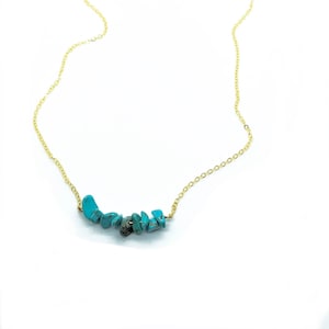 Minimalist Necklace Gold Turquoise Necklaces For Women, Raw Gemstone Necklace, Boho Chic Jewelry, mom birthday gift, best sellers, bohemian