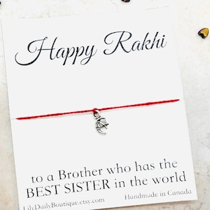 Rakhi personnalisé pour frère, carte Raksha Bandhan, bracelet Rakhi, carte Rakhi, Rakhi pour enfants, rakhi contemporain, rakhi simple, fait main